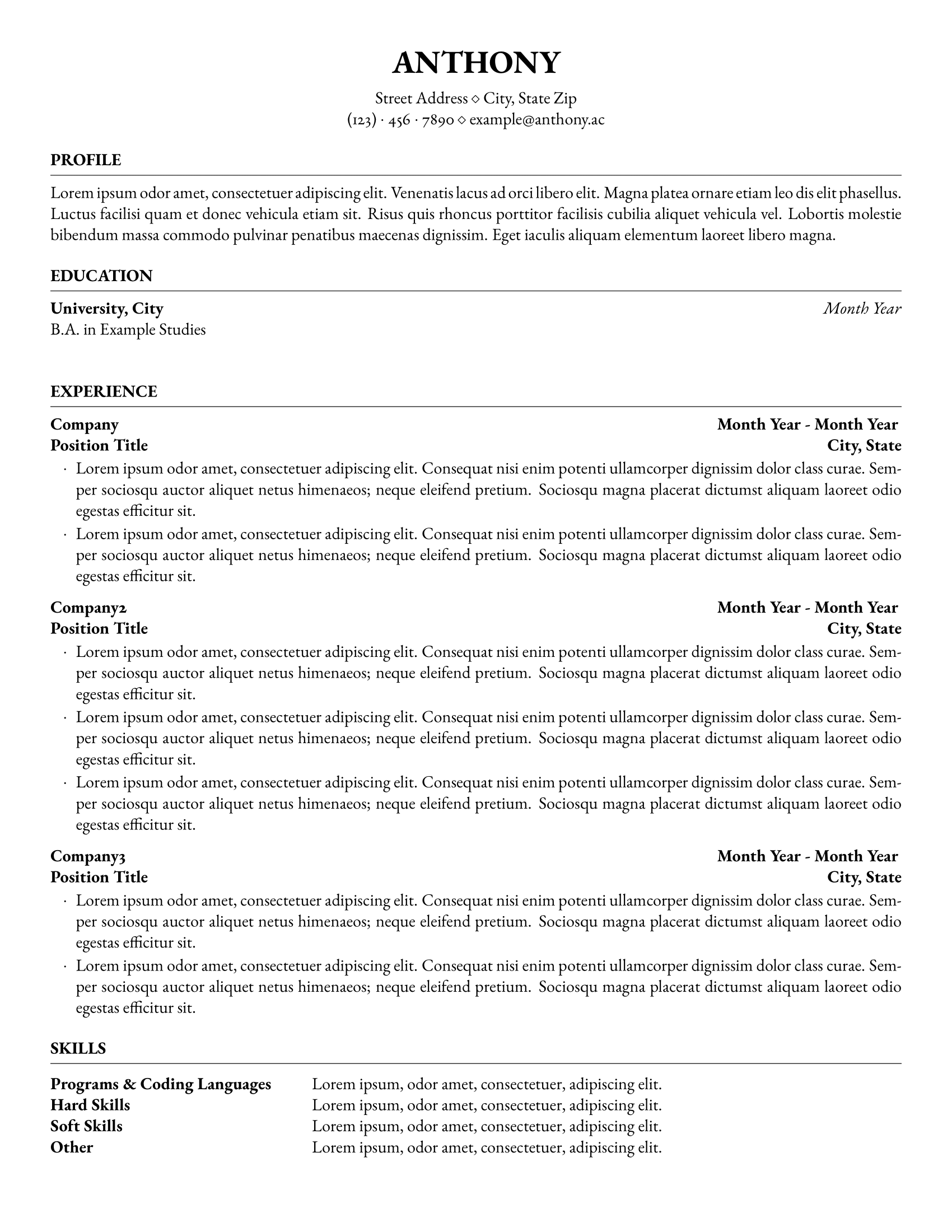Example Resume